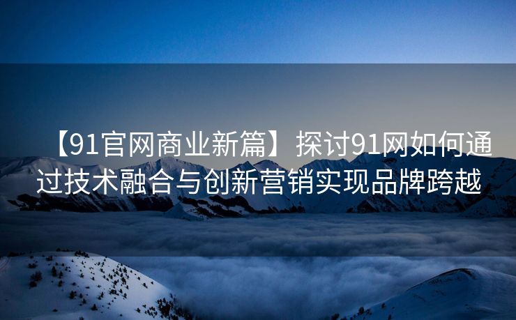 【91官网商业新篇】探讨91网如何通过技术融合与创新营销实现品牌跨越