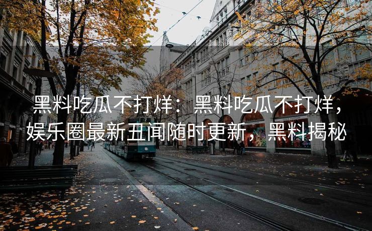 黑料吃瓜不打烊：黑料吃瓜不打烊，娱乐圈最新丑闻随时更新，黑料揭秘