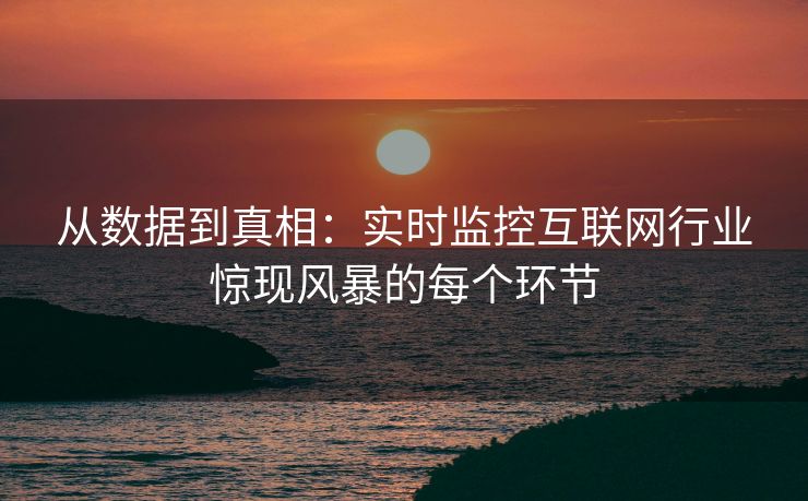 从数据到真相：实时监控互联网行业惊现风暴的每个环节