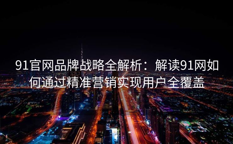 91官网品牌战略全解析：解读91网如何通过精准营销实现用户全覆盖