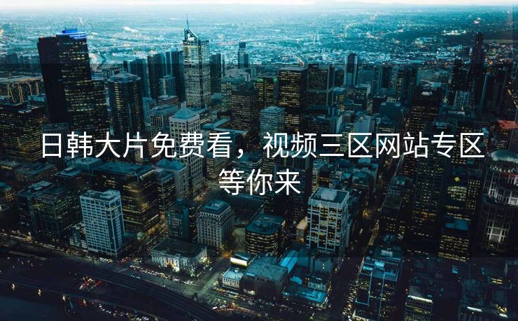 日韩大片免费看，视频三区网站专区等你来