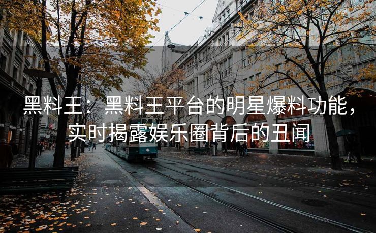 黑料王：黑料王平台的明星爆料功能，实时揭露娱乐圈背后的丑闻