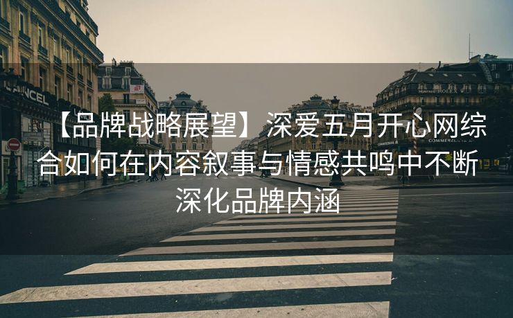 【品牌战略展望】深爱五月开心网综合如何在内容叙事与情感共鸣中不断深化品牌内涵